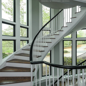 All New Black Windows in Magnificent Stairway - Renewal by Andersen Georgia