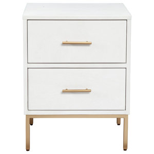 Aniston Nightstand Shagreen Leather Midcentury Nightstands And Bedside Tables By Sunpan Modern Home Houzz