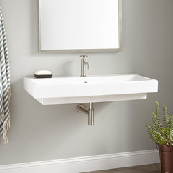 39" STODDERT PORCELAIN WALL-MOUNT SINK - Bathroom Sinks