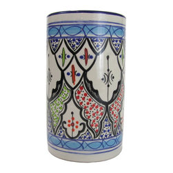 Le Souk Ceramique - Stoneware Utensil/Wine Holder Tibarine Design - Utensil Holders And Racks