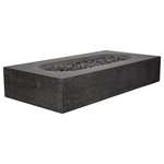 Pyromania Inc. - Pyromania Alchemy Concrete Fire Pit Table, 60"x30", Charcoal, Natural Gas - Whether you're entertaining friends and family or simply relaxing after a long day, a Pyromania Alchemy Rectangle Fire Pit Table is the perfect addition to any outdoor patio or deck.