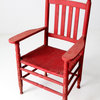 Consigned, Antique Red Wicker Seat Arm Chair
