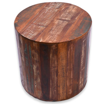 Reclaimed 18 inch accent table / side table / end table table for living room