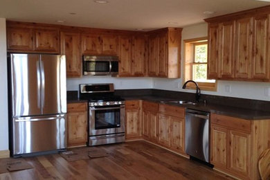 Inspiration for a rustic kitchen remodel in Sacramento