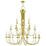 Livex Lighting - Livex Lighting Estate Light Foyer Chandelier, Polished Brass - This elegant yet classical chandelier is impeccably designed and crafted. Perfectly suitable for any room with a high ceiling with traditional or transitional interiors.