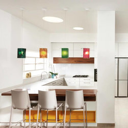 FLOAT| CUSTOM ART COLORED GLASS CHANDELIER - LARGE DINING CHANDELIER - Lighting