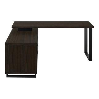 Hollander SOLID WOOD Contemporary 60 inch Wide Desk in Medium Saddle Brown