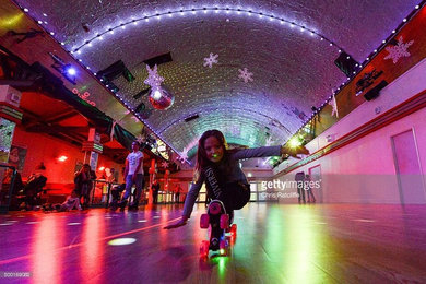 Dreamland, Margate - installation of reclaimed sports flooring to roller rink