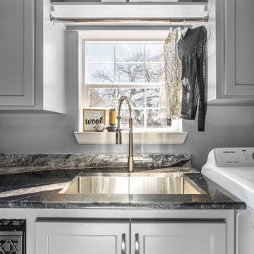 An Upstairs Laundry Room Addition in Grapevine