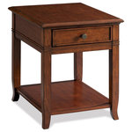 Riverside Furniture - Riverside Furniture Campbell Side Table - The Campbell collection is constructed of Poplar solids and Cherry veneer. Each piece is finished in a rich Burnished Cherry.