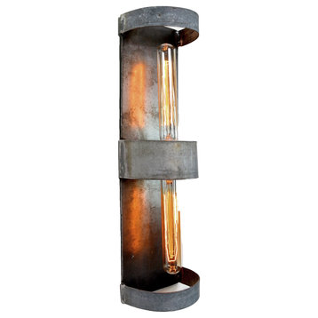 Wine Barrel Ring Wall Sconce - Anello - Made from retired CA wine barrel