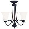 Livex Lighting 6473 Ridgedale 16.5 Inch Tall Up Lighting 1 Tier Chandelier with