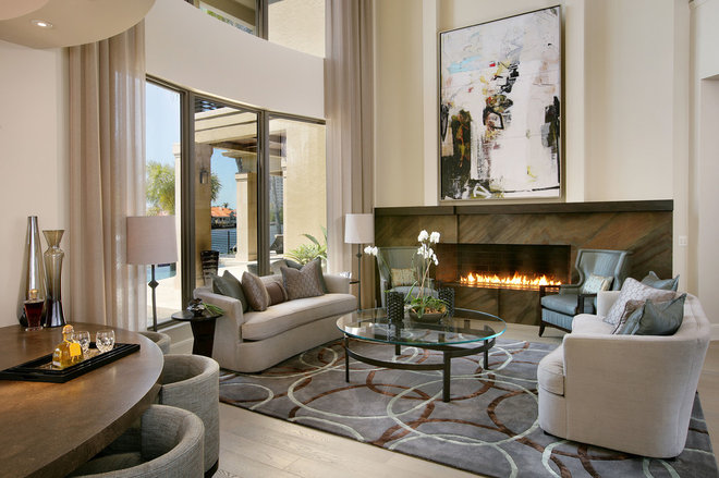 Contemporary Living Room by Collins & DuPont Design Group