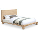 Meridian Furniture - Kent Solid Ash Wood Bed, Natural, Queen - Revamp your bedroom with the sleek design of the Kent Natural Queen Bed. This bed is meticulously crafted from solid ash wood that ensures durability and longevity. The rich natural hue finish lends a warm and inviting feel to your space. The bed boasts a clean and uncluttered design that exudes a minimalist vibe, adding to the overall elegance. The ball-shaped legs of the bed are a striking feature that adds a touch of luxury and refinement to the design. This bed is truly a timeless piece of furniture that will not only enhance the aesthetics of your room but also provide a comfortable and restful sleeping experience.