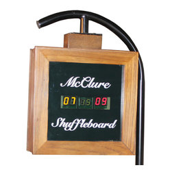 Small Square Oak Shuffleboard Score Units - Game Table Accessories