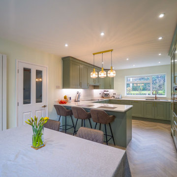 Green Shaker Kitchen in Winshill