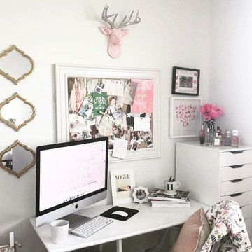 Mini Deer in Girly Home Office