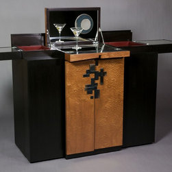 Contemporary Art Deco Mixing Bar - Indoor Pub And Bistro Tables