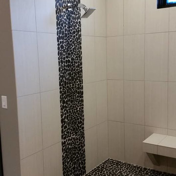 River Rock Walk In Shower