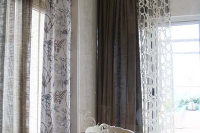 Mid-sized trendy marble floor bedroom photo in Kolkata