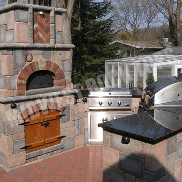 Outdoor Grill with Granite