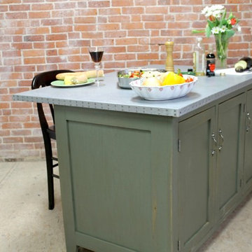 Zinc Kitchen Island
