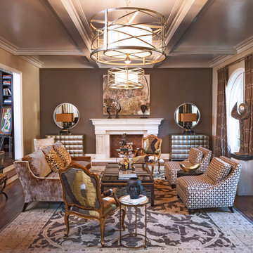 Pasadena Transitional Style Italian Revival Formal Living Room