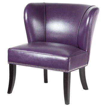 Madison Park Hilton Armless Accent Chair, Purple