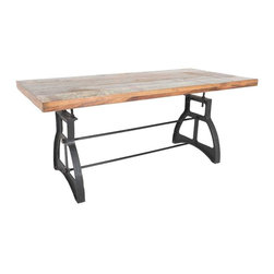 Vintage Industrial Writing Desk / Dining Table - Dining Tables