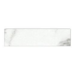 Abolos - Nature 3 in x 12 in Glass Subway Tile in Bianco Carrara - Mosaic Tile