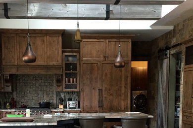 Inspiration for a large rustic home design remodel in Los Angeles