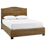 Crosley Furniture - Serena Queen Bed Serena Queen Bedset - Be ready to relax with the comfy, coastal vibe of the Serena Queen Bed. Featuring a natural banana leaf weave, this bed adds warmth and texture to any bedroom space. The Serena Queen Bed will look great piled high with plush linens, creating an inviting bedroom oasis.