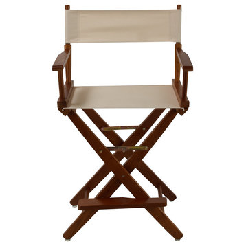 Wide 24" Director's Chair With Mission Oak Frame, Natural Cover