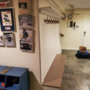 Boston Area Custom Garage Entryway Shoe Storage