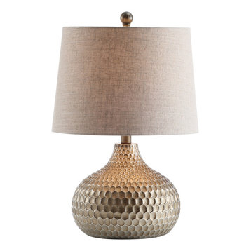 Bates Honeycomb LED Table Lamp, Antique Brown, 22"