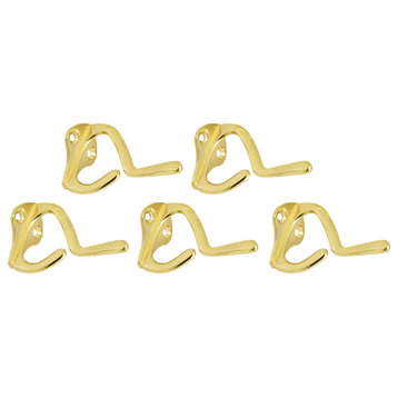 Design House 181941 Double Prong Coat and Hat Hook - 5 Pack