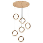 Mirodemi - Luxury ring led chandelier for staircase, lobby, foyer, living room., 6 Lights - Luxury ring led chandelier for staircase, lobby, foyer, living room, entryway from MIRODEMI will perfectly fit into your interior and, thanks to modern and high-quality materials, will serve for many years.