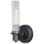 Vaxcel - Vaxcel W0330 Astor - One Light Wall Sconce - Classical overtones gently meet a modern flair inAstor One Light Wall Brushed Slate Clear  *UL Approved: YES Energy Star Qualified: n/a ADA Certified: n/a  *Number of Lights: Lamp: 1-*Wattage:60w Medium Base bulb(s) *Bulb Included:No *Bulb Type:Medium Base *Finish Type:Brushed Slate