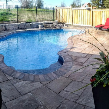 Contemporary Pool Landscaping and Patio