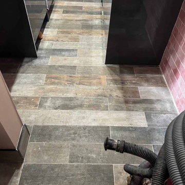 Post Installation Clean of Wood Effect Porcelain Tiles in Stoneygate Leicester