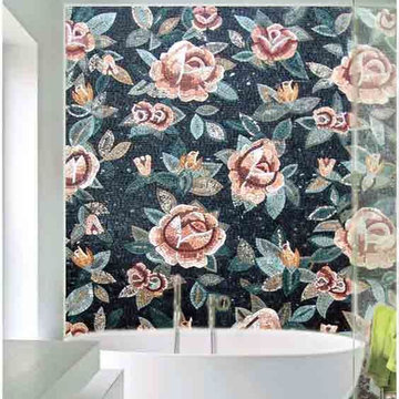 Mosaic Tile Patterns, Floral Rosal I Mozaico