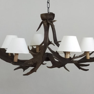 Antler Chandeliers with Sconces