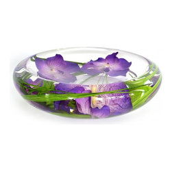 Purple Vanda Flower Bowl - Home Decor