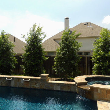 Eagleston Hollies by pool
