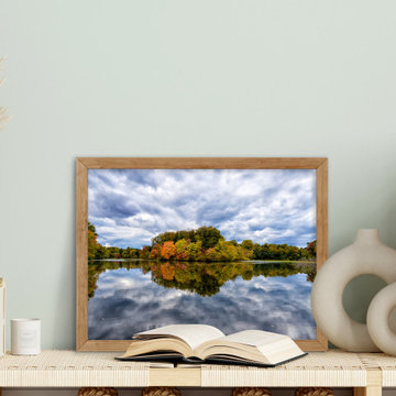 Autumn Reflections Rustic Farmhouse Style Wall Art Prints