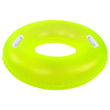 42" Yellow Sparkle Inflatable Swimming Pool Tube Ring Float