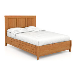 Raised Panel Carriage Queen Storage Bed - Panel Beds