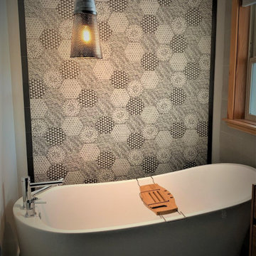 Modern, Japanese inspired master ensuite