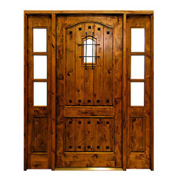 Knotty Alder / Rustic Mediterranean Entry Doors Kenmure E-03 - Front Doors