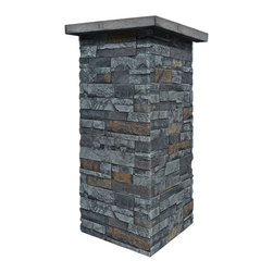 C135-DURANGO STACKED STONE VENEER COLUMN WRAP (CAPS SOLD SEPARATELY) - Wall Panels